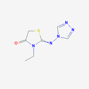 3-Ethyl-2-(1,2,4-triazol-4-ylimino)-1,3-thiazolidin-4-one