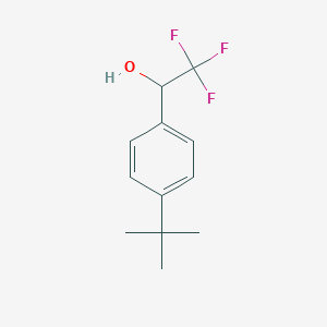 molecular formula C12H15F3O B11724236 alpha-(Trifluoromethyl)-4-tert-butylbenzenemethanol 