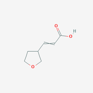 molecular formula C7H10O3 B11724261 3-(oxolan-3-yl)prop-2-enoic acid 