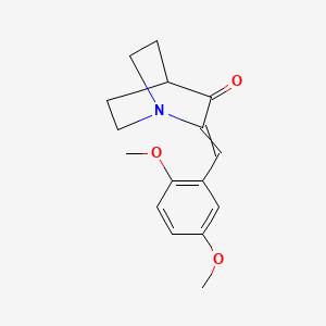 molecular formula C16H19NO3 B11724267 2-[(2,5-Dimethoxyphenyl)methylidene]-1-azabicyclo[2.2.2]octan-3-one 