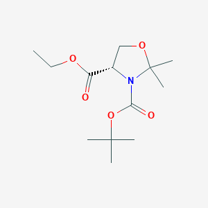 molecular formula C13H23NO5 B11724297 Ethyl (S)-3-Boc-2,2-dimethyloxazolidine-4-carboxylate 