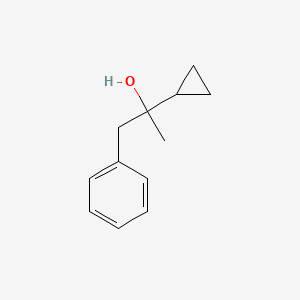 molecular formula C12H16O B11724304 2-Cyclopropyl-1-phenylpropan-2-ol 