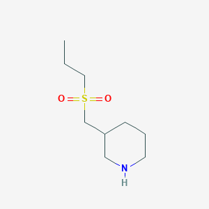 molecular formula C9H19NO2S B11724307 3-((Propylsulfonyl)methyl)piperidine 