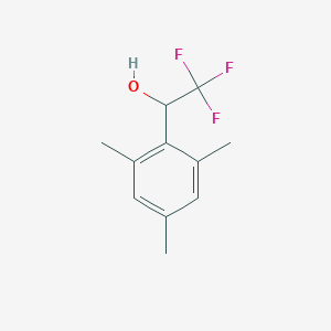 molecular formula C11H13F3O B11724348 2,2,2-Trifluoro-1-(2,4,6-trimethylphenyl)ethan-1-ol 