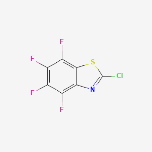 molecular formula C7ClF4NS B11724366 2-Chloro-4,5,6,7-tetrafluorobenzothiazole 