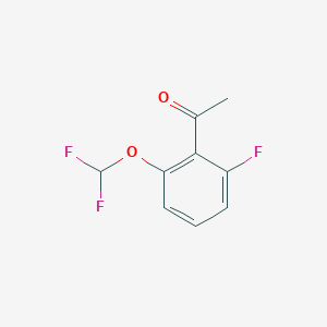 molecular formula C9H7F3O2 B11724386 6'-Difluoromethoxy-2'-fluoroacetophenone 