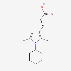 3-(1-Cyclohexyl-2,5-dimethylpyrrol-3-yl)prop-2-enoic acid