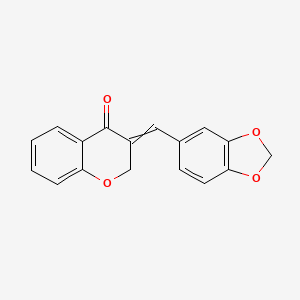 3-[(2H-1,3-benzodioxol-5-yl)methylidene]-3,4-dihydro-2H-1-benzopyran-4-one