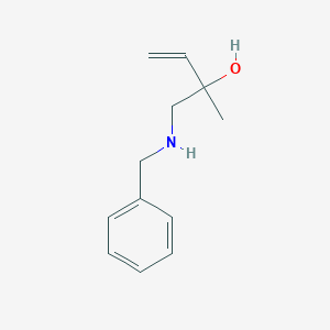 molecular formula C12H17NO B11724398 1-Benzylamino-2-methyl-but-3-en-2-ol 