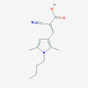 3-(1-Butyl-2,5-dimethylpyrrol-3-yl)-2-cyanoprop-2-enoic acid