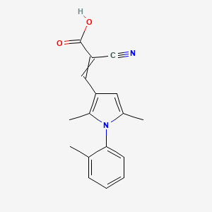 2-Cyano-3-[2,5-dimethyl-1-(2-methylphenyl)pyrrol-3-yl]prop-2-enoic acid