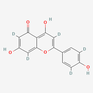 molecular formula C15H10O5 B11724457 3,6,8-Trideuterio-2-(3,5-dideuterio-4-hydroxyphenyl)-5,7-dihydroxychromen-4-one 