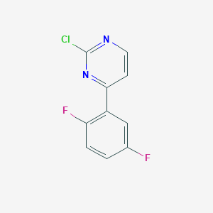 molecular formula C10H5ClF2N2 B11724477 2-Chloro-4-(2,5-difluorophenyl)pyrimidine 