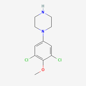 molecular formula C11H14Cl2N2O B11724500 1-(3,5-Dichloro-4-methoxyphenyl)piperazine 