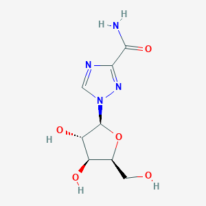 1-[(2S,3S,4S,5S)-3,4-dihydroxy-5-(hydroxymethyl)oxolan-2-yl]-1H-1,2,4-triazole-3-carboxamide