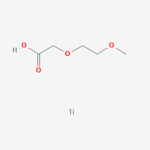 molecular formula C5H10O4Ti B11724529 2-(2-Methoxyethoxy)acetic acid titanium 