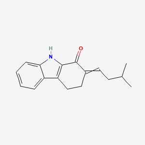 molecular formula C17H19NO B11724536 2-(3-methylbutylidene)-2,3,4,9-tetrahydro-1H-carbazol-1-one 