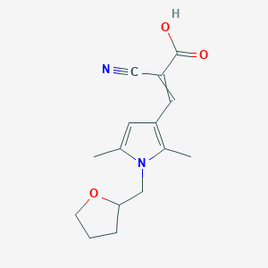 2-cyano-3-{2,5-dimethyl-1-[(oxolan-2-yl)methyl]-1H-pyrrol-3-yl}prop-2-enoic acid