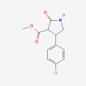 molecular formula C12H12ClNO3 B11724543 Methyl 4-(4-chlorophenyl)-2-oxopyrrolidine-3-carboxylate 