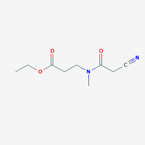 molecular formula C9H14N2O3 B11724548 Ethyl 3-(2-Cyano-N-methylacetamido)propanoate 