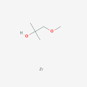 molecular formula C5H12O2Zr B11724558 1-Methoxy-2-methylpropan-2-ol zirconium 