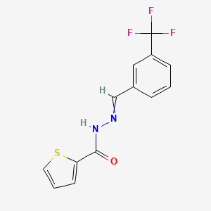 molecular formula C13H9F3N2OS B11724574 N'-{[3-(trifluoromethyl)phenyl]methylidene}thiophene-2-carbohydrazide 