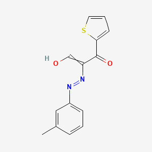 molecular formula C14H12N2O2S B11724631 3-Hydroxy-2-[2-(3-methylphenyl)diazen-1-yl]-1-(thiophen-2-yl)prop-2-en-1-one 