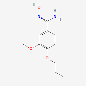 molecular formula C11H16N2O3 B11724641 N-hydroxy-3-methoxy-4-propoxybenzene-1-carboximidamide 