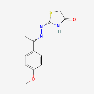 2-{2-[1-(4-Methoxyphenyl)ethylidene]hydrazin-1-ylidene}-1,3-thiazolidin-4-one