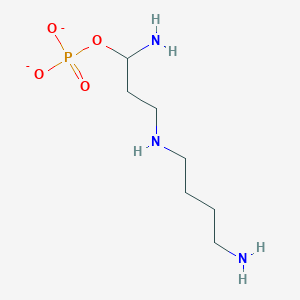 molecular formula C7H18N3O4P-2 B11724654 1-Amino-3-[(4-aminobutyl)amino]propyl phosphate 