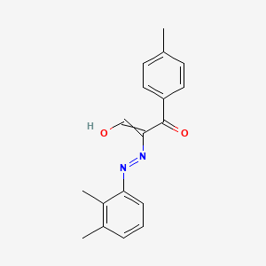 molecular formula C18H18N2O2 B11724683 2-[(2,3-Dimethylphenyl)diazenyl]-3-hydroxy-1-(4-methylphenyl)prop-2-en-1-one 