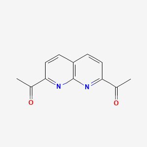 molecular formula C12H10N2O2 B11724698 2,7-Diacetyl-1,8-naphthyridine 