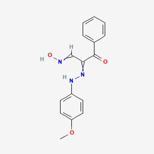 molecular formula C16H15N3O3 B11724727 3-(N-Hydroxyimino)-2-[2-(4-methoxyphenyl)hydrazin-1-ylidene]-1-phenylpropan-1-one 