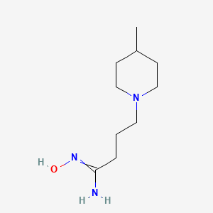 molecular formula C10H21N3O B11724738 N'-hydroxy-4-(4-methylpiperidin-1-yl)butanimidamide 