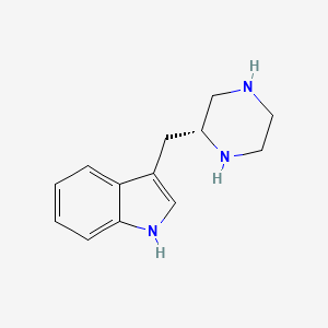 molecular formula C13H17N3 B11724776 (R)-3-(Piperazin-2-ylmethyl)-1H-indole 