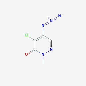 molecular formula C5H4ClN5O B11724777 5-Azido-4-chloro-2-methylpyridazin-3(2H)-one 