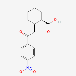 molecular formula C15H17NO5 B11724785 (1S,2R)-2-[2-(4-Nitrophenyl)-2-oxoethyl]cyclohexane-1-carboxylic acid 