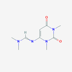 (E)-N'-(1,3-dimethyl-2,6-dioxo-1,2,3,6-tetrahydropyrimidin-4-yl)-N,N-dimethylmethanimidamide