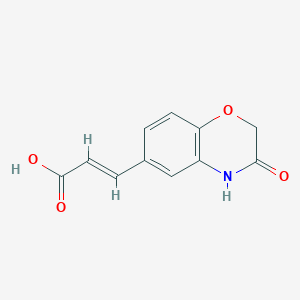 molecular formula C11H9NO4 B11724818 (2E)-3-(3-oxo-3,4-dihydro-2H-1,4-benzoxazin-6-yl)prop-2-enoic acid 