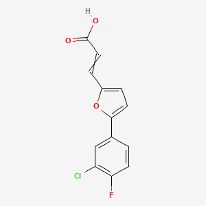 3-[5-(3-Chloro-4-fluorophenyl)furan-2-yl]prop-2-enoic acid