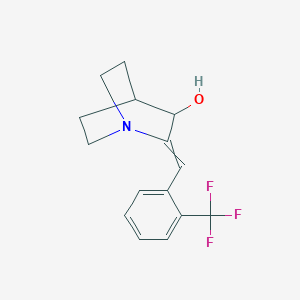 2-{[2-(Trifluoromethyl)phenyl]methylidene}-1-azabicyclo[2.2.2]octan-3-ol