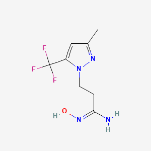 (Z)-N'-hydroxy-3-[3-methyl-5-(trifluoromethyl)-1H-pyrazol-1-yl]propanimidamide