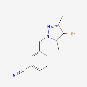 3-[(4-bromo-3,5-dimethyl-1H-pyrazol-1-yl)methyl]benzonitrile