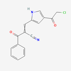 2-benzoyl-3-[4-(2-chloroacetyl)-1H-pyrrol-2-yl]prop-2-enenitrile