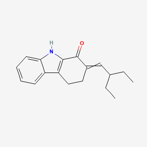 molecular formula C18H21NO B11724949 2-(2-ethylbutylidene)-2,3,4,9-tetrahydro-1H-carbazol-1-one 