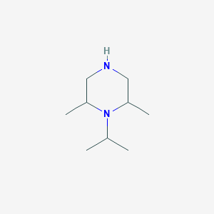 molecular formula C9H20N2 B11724952 2,6-Dimethyl-1-(propan-2-yl)piperazine 