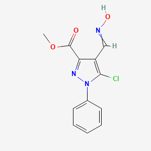 Methyl 5-chloro-4-(hydroxyiminomethyl)-1-phenylpyrazole-3-carboxylate