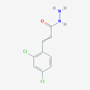 molecular formula C9H8Cl2N2O B11725019 3-(2,4-Dichlorophenyl)prop-2-enehydrazide 