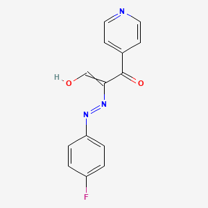 2-[2-(4-Fluorophenyl)diazen-1-yl]-3-hydroxy-1-(pyridin-4-yl)prop-2-en-1-one