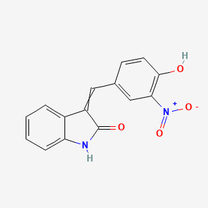 molecular formula C15H10N2O4 B11725037 3-[(4-hydroxy-3-nitrophenyl)methylidene]-2,3-dihydro-1H-indol-2-one 